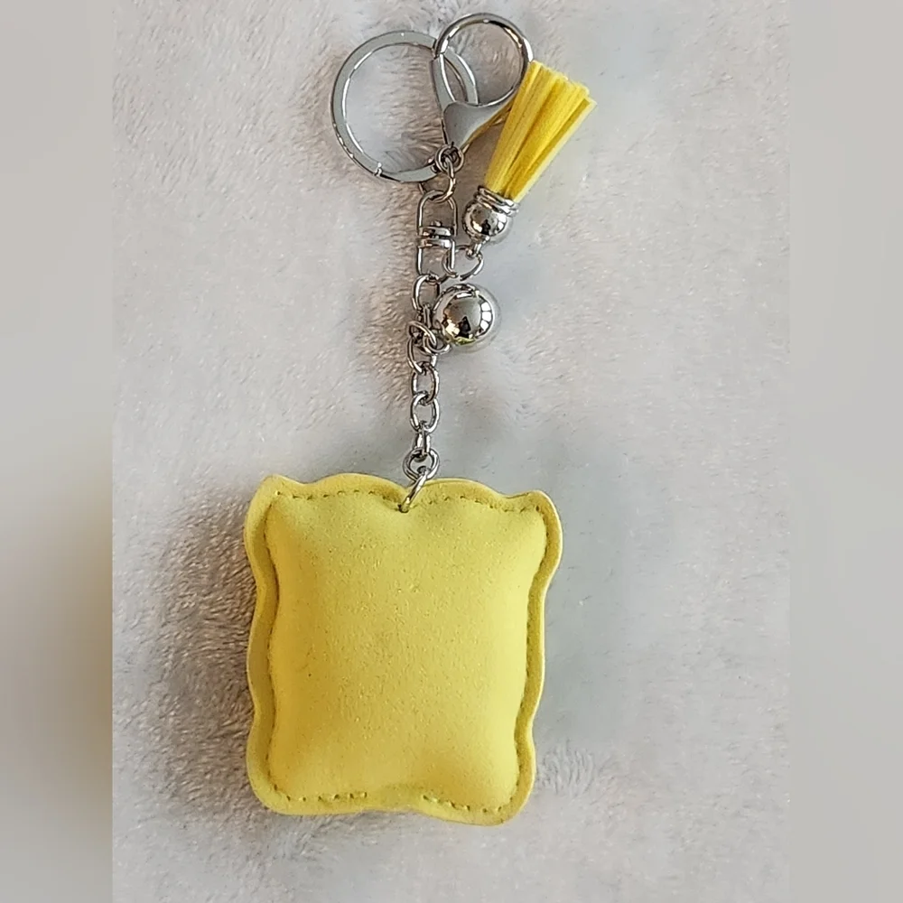SpongeBob Yellow Rhinestone Keychain Bag Charm